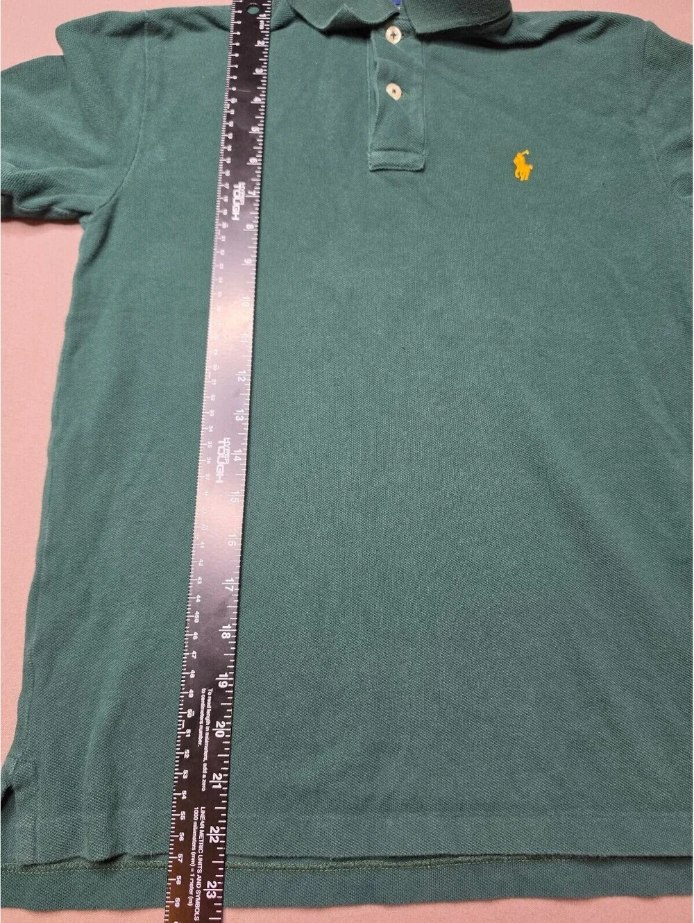 Polo Ralph Lauren Boys M 10-12 Green Classic Fit Cotton Pony Polo Shirt